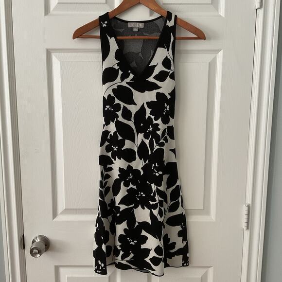 J. CREW Women’s Dress Size S Sleeveless Floral Jacquard Stretchy Knit Resort - Picture 1 of 4